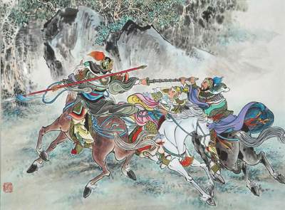 说唐封面原稿彩色画稿姚柏绘画16幅完整一套 说唐封面原稿彩色画稿姚柏绘画16幅完整一套