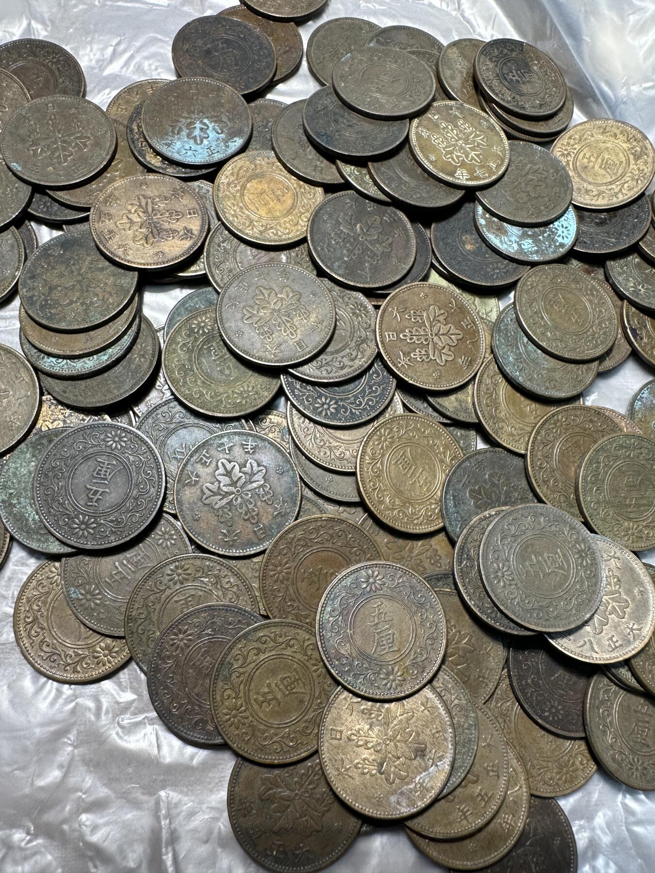 日本币 批量日本五厘160枚