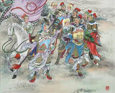 说唐封面原稿彩色画稿姚柏绘画16幅完整一套 说唐封面原稿彩色画稿姚柏绘画16幅完整一套