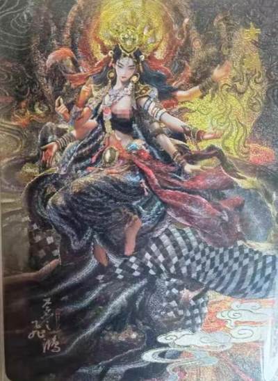 “交个朋友”卡牌福利第一场 - 百里卡牌 苍之飞鸿 山海经 女娲 珍藏版特藏卡 粗闪工艺 一套两张