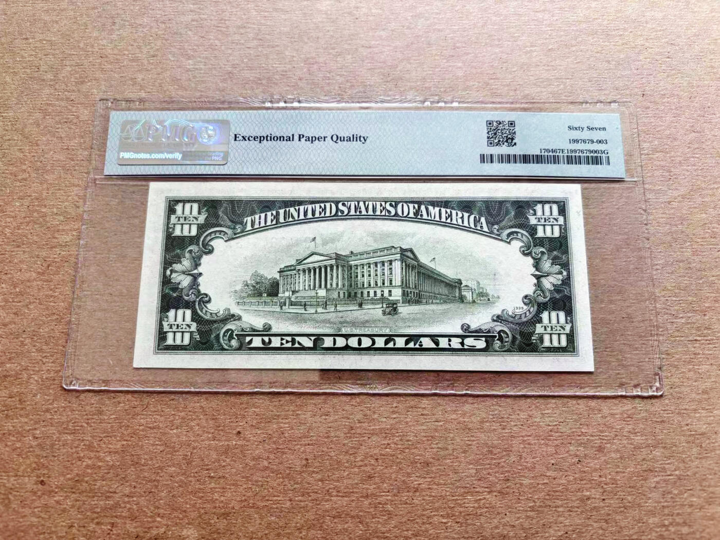 【Blue Auction】✨世界纸币精拍第536期【精】 美国 1934C 10美金 银币券 PMG67EPQ高分  