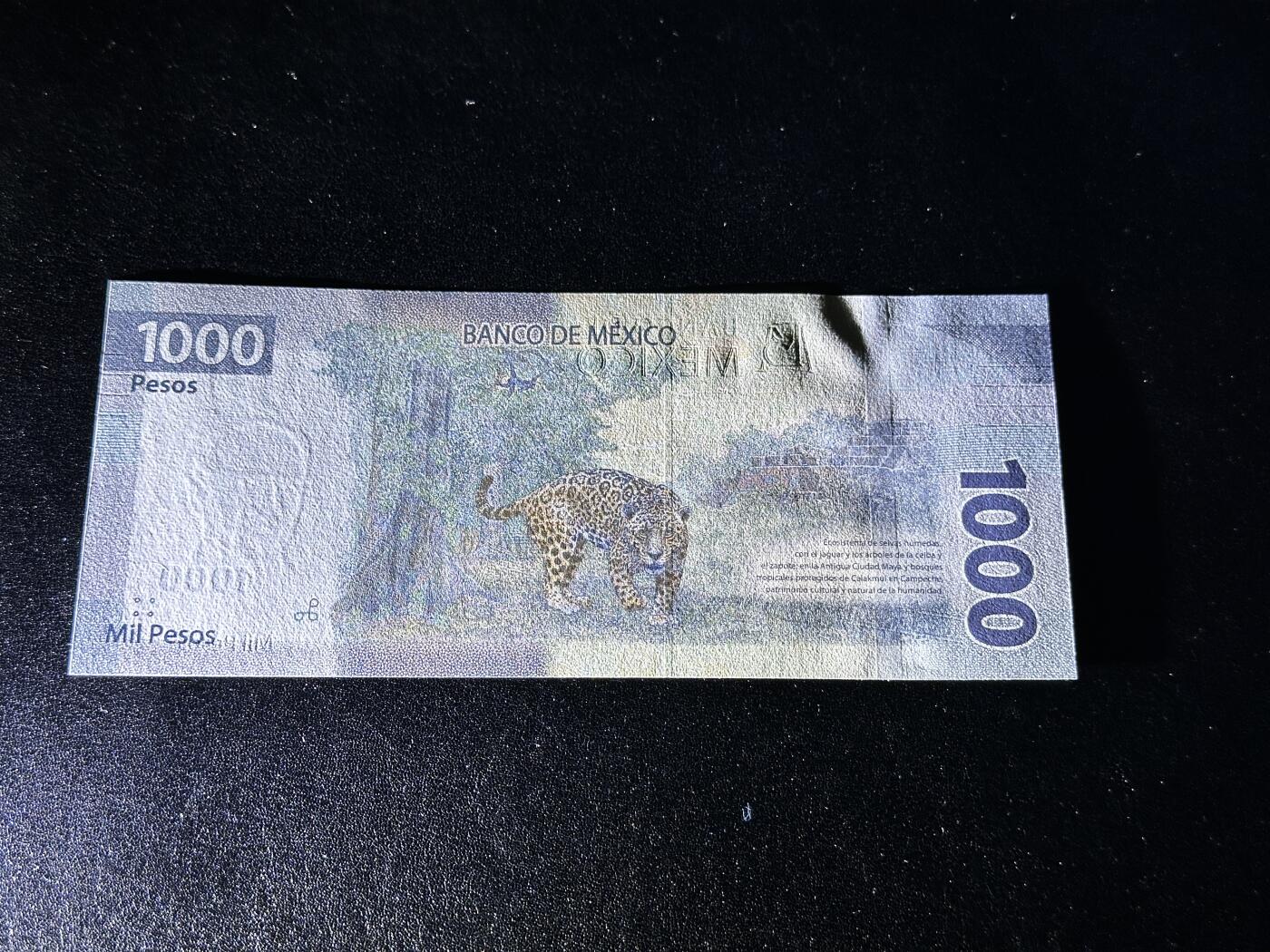 《外钞收藏家》第四百一十期 2019年墨西哥1000比索 全新UNC AA冠