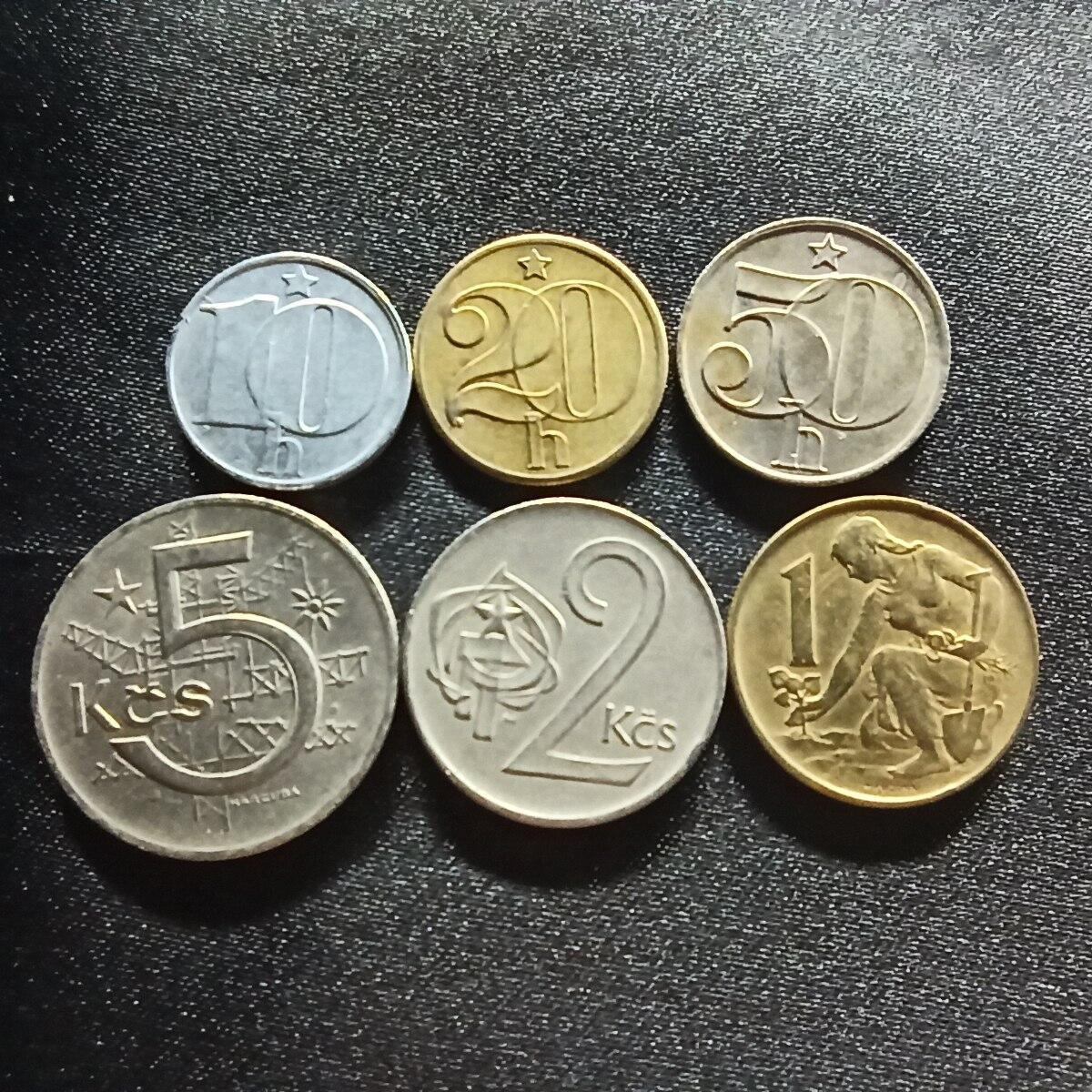 邮泉阁限时拍卖第十四场 各国硬币专场（拍卖结束后请付邮费，存留时间过长需全部邮寄） 捷克斯洛伐克6枚