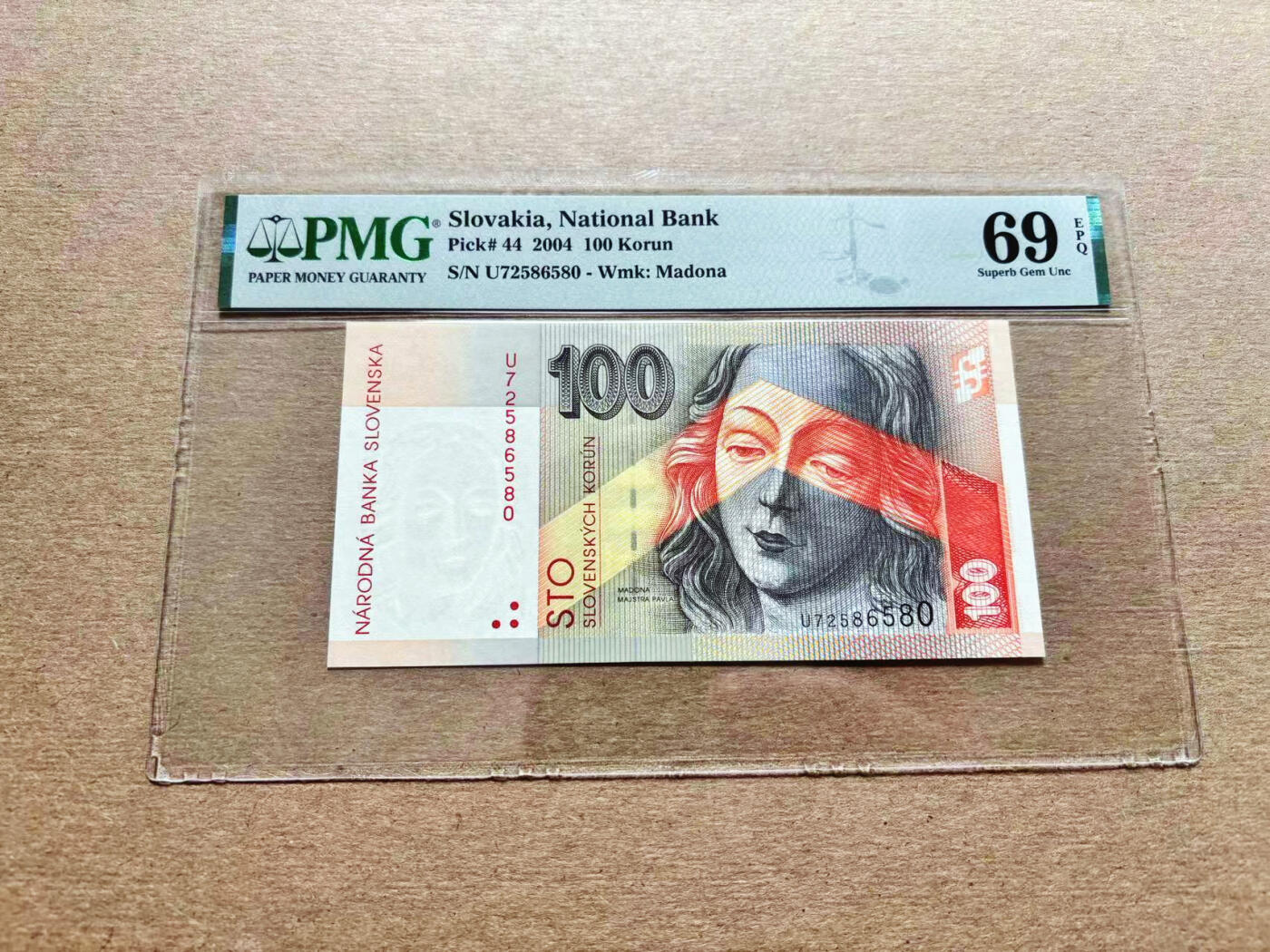 【Blue Auction】✨世界纸币精拍第536期【精】 斯洛伐克 2004年100克朗 PMG69EPQ近满分  