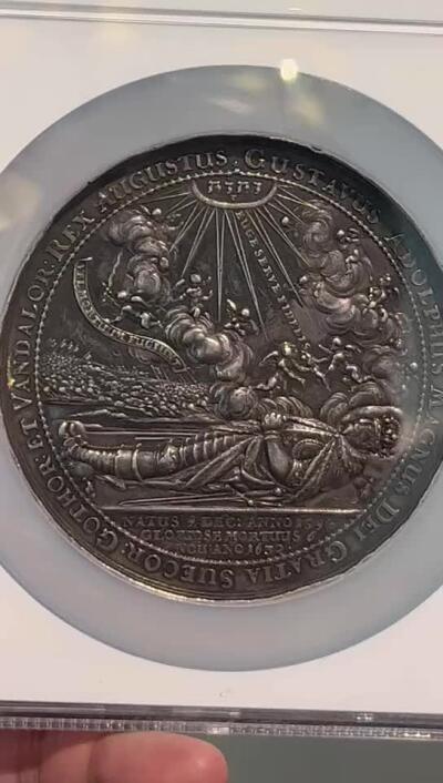 NGC-AUD 1634瑞典古斯塔夫二世之死纪念大银章
