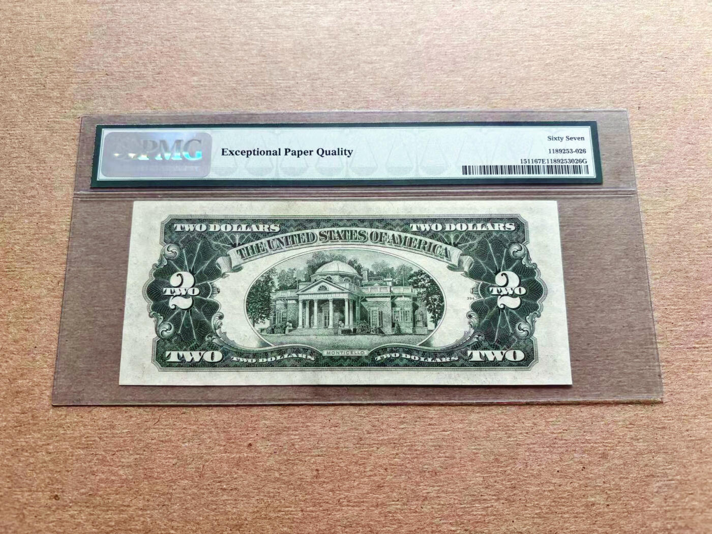 【Blue Auction】✨世界纸币精拍第536期【精】 【AA】美国 1953B  2美金  PMG67EPQ 高分