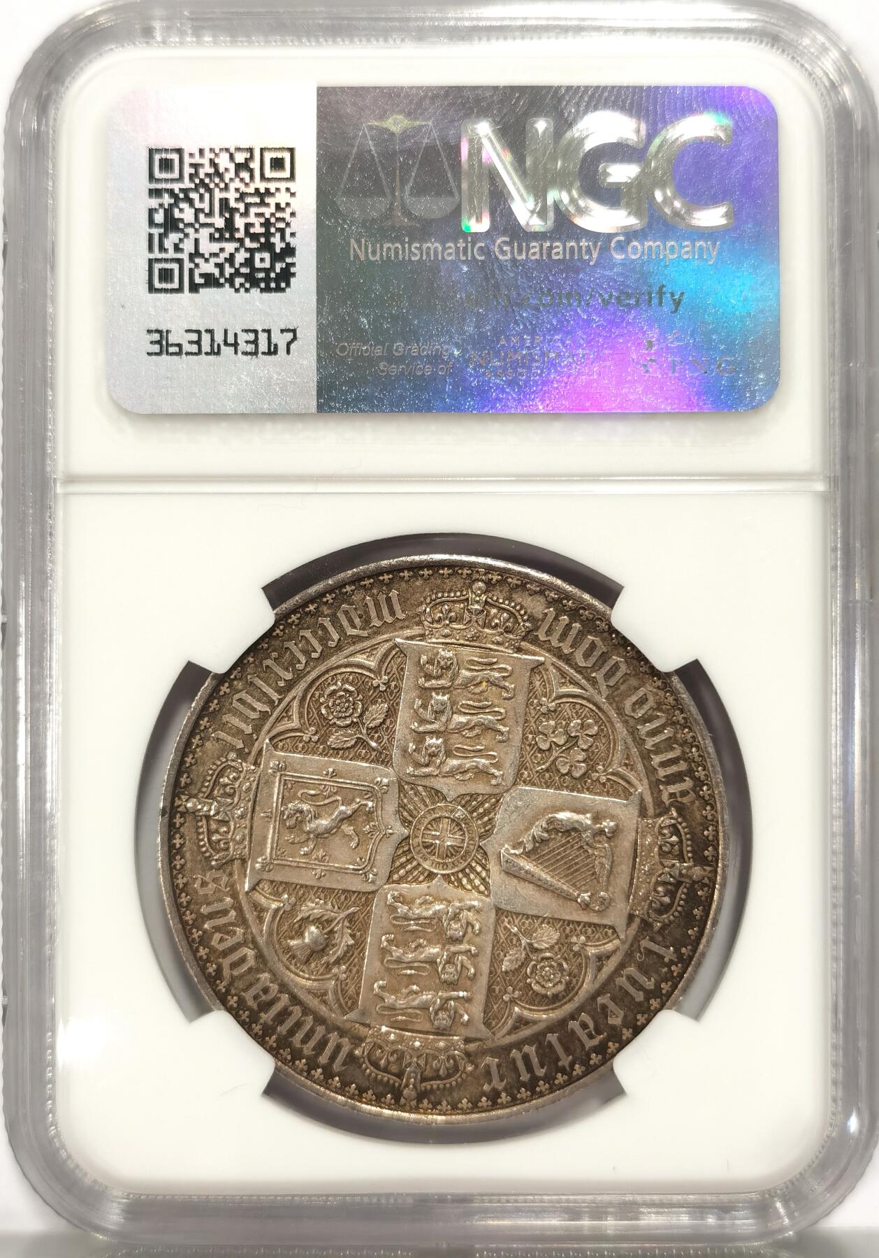 博洋堂“长夏未央”8月精品专场暨第089期（全场包邮） NGC PF60 英国1847年维多利亚哥特体克朗 大名誉品 整体状态非常不错