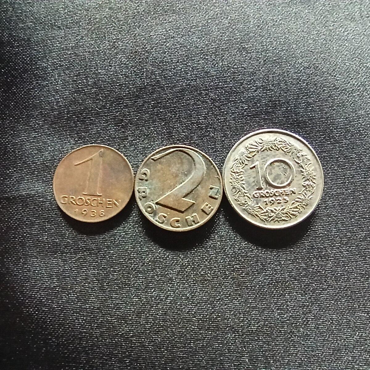 邮泉阁限时拍卖第十四场 各国硬币专场（拍卖结束后请付邮费，存留时间过长需全部邮寄） 奥地利30年代3枚