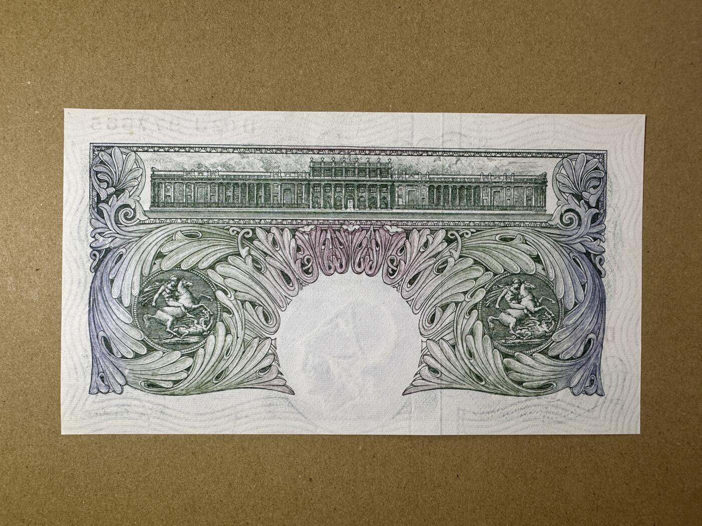 《张总收藏》165期-周日外币超精品 英格兰1镑 UNC A序列 背面有一处荧光 无4
