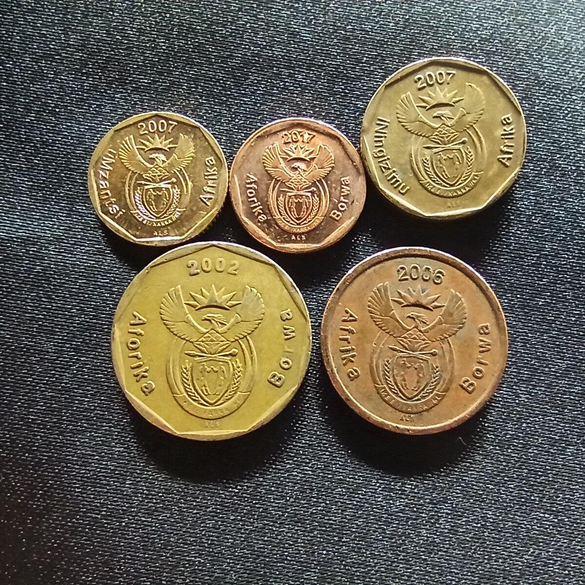 邮泉阁限时拍卖第十四场 各国硬币专场（拍卖结束后请付邮费，存留时间过长需全部邮寄） 南非5枚