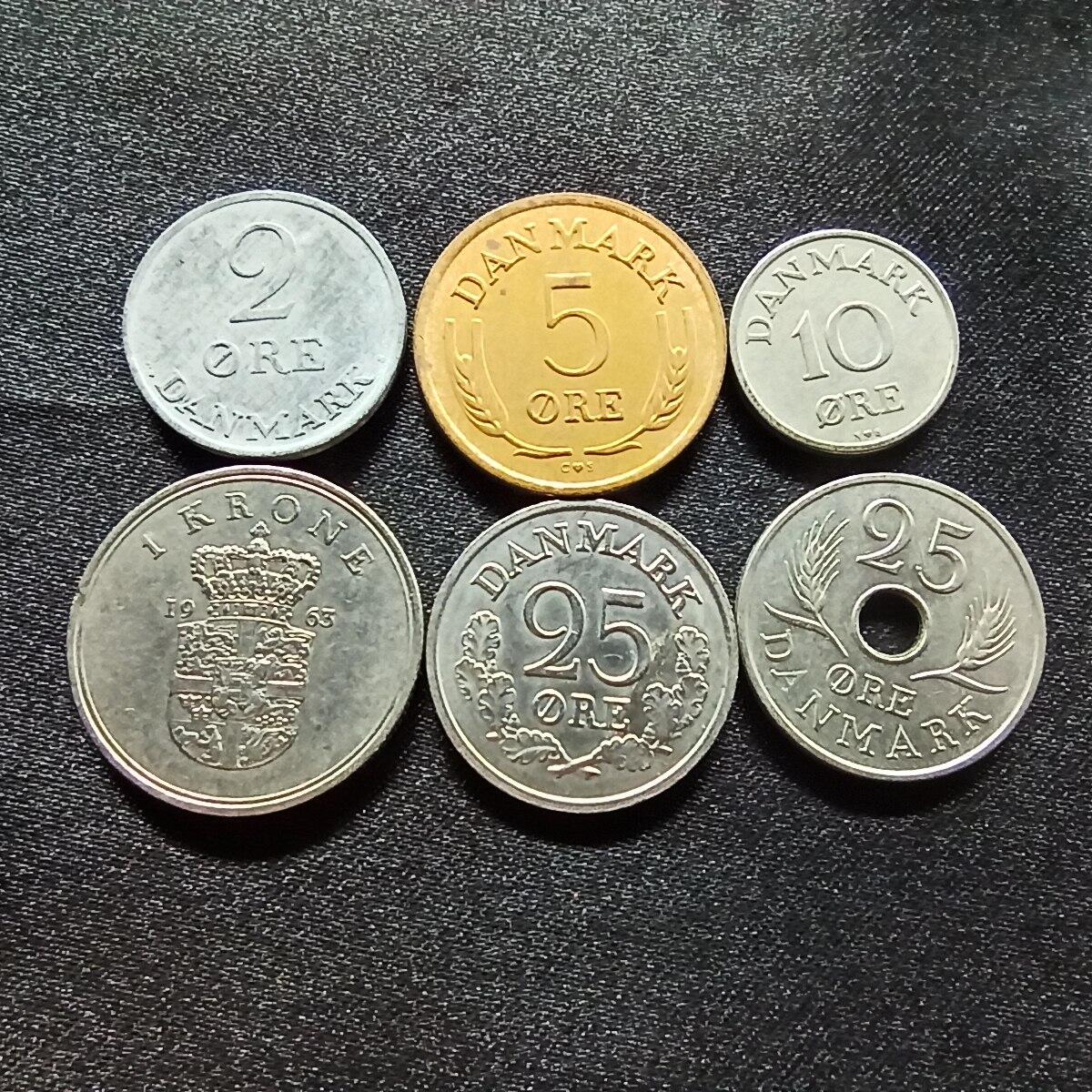 邮泉阁限时拍卖第十四场 各国硬币专场（拍卖结束后请付邮费，存留时间过长需全部邮寄） 丹麦腓特烈九世国王6枚