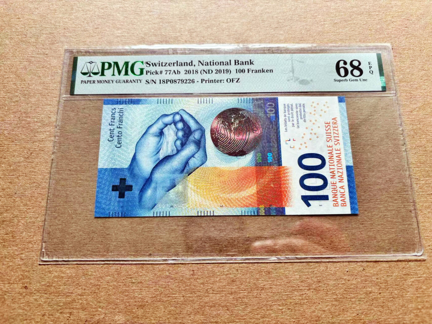 【Blue Auction】✨世界纸币精拍第536期【精】 瑞士 2018年100法郎 PMG68EPQ 超高分