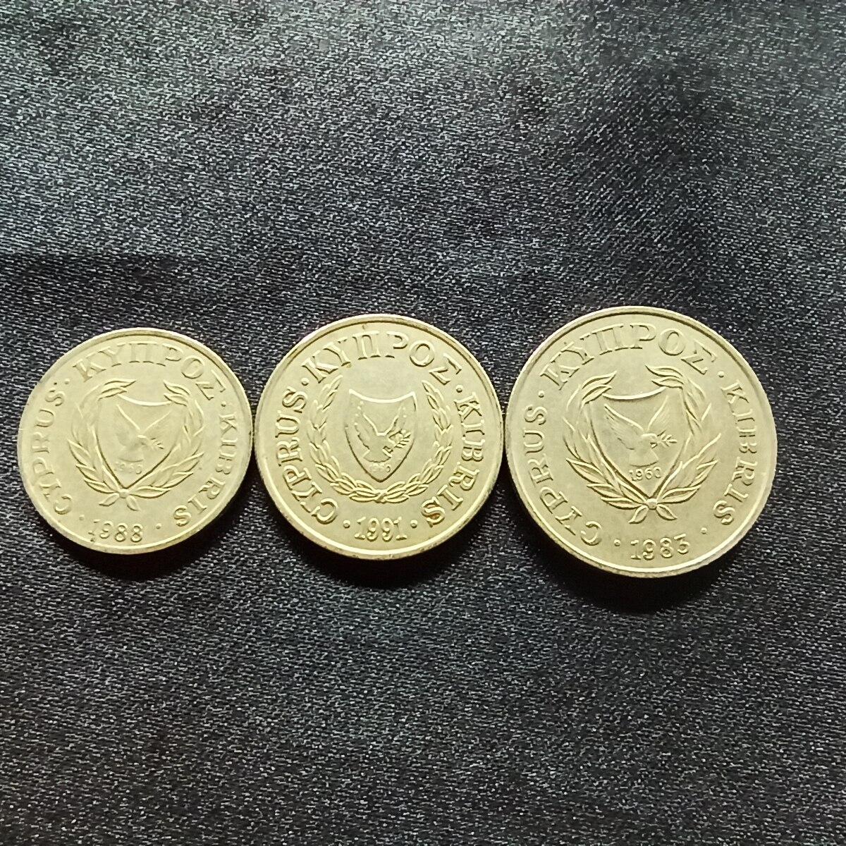 邮泉阁限时拍卖第十四场 各国硬币专场（拍卖结束后请付邮费，存留时间过长需全部邮寄） 塞浦路斯3枚