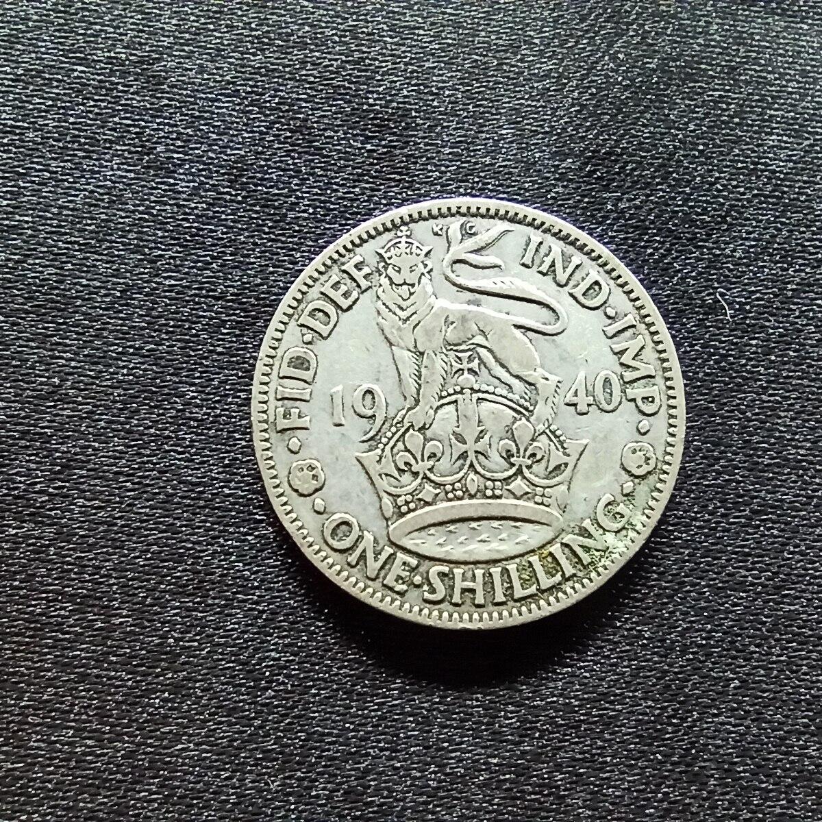 邮泉阁限时拍卖第十四场 各国硬币专场（拍卖结束后请付邮费，存留时间过长需全部邮寄） 英国1940年英格兰1先令0.500银币5.66克