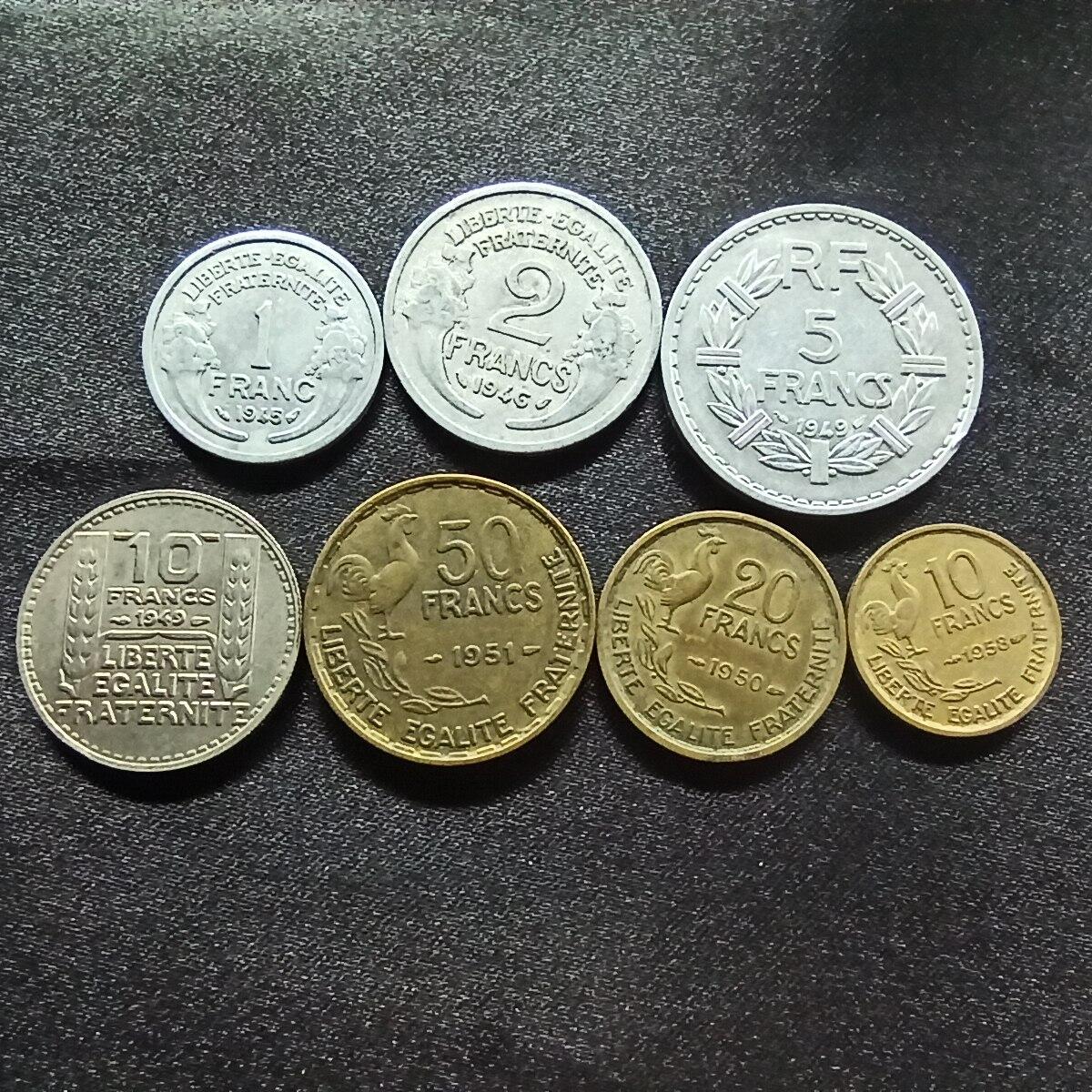 邮泉阁限时拍卖第十四场 各国硬币专场（拍卖结束后请付邮费，存留时间过长需全部邮寄） 法国7枚