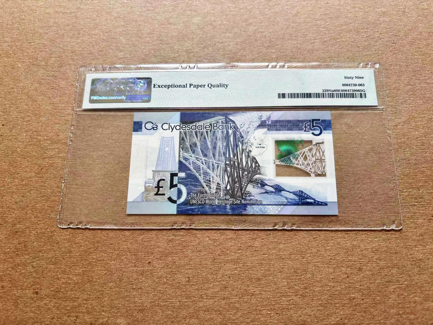 【Blue Auction】✨世界纸币精拍第536期【精】 【FB/1首发冠】苏格兰 2015年5镑 PMG69EPQ 近满分