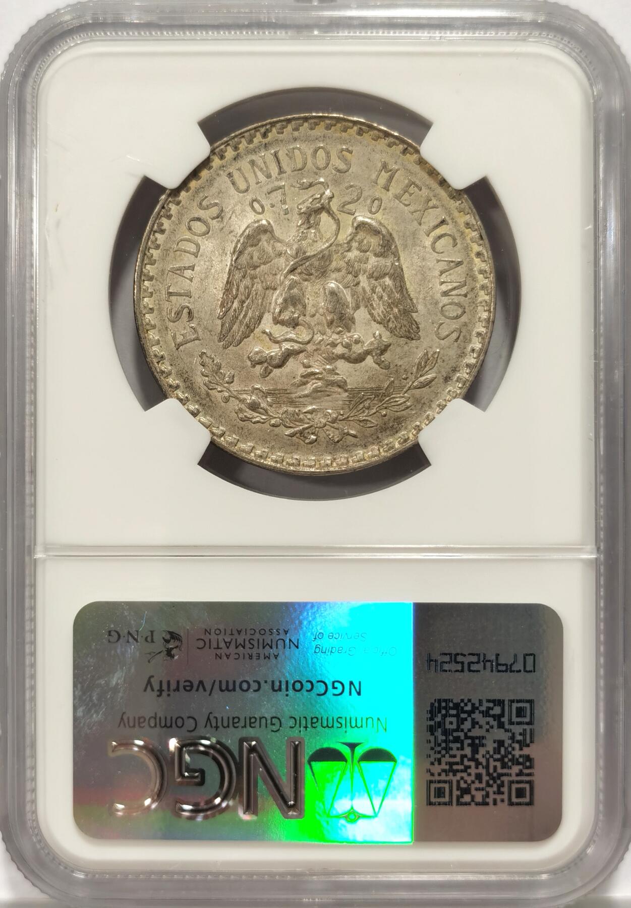博洋堂“长夏未央”8月精品专场暨第089期（全场包邮） NGC MS63 墨西哥1934年鹰洋1比索银币，少见早期年份