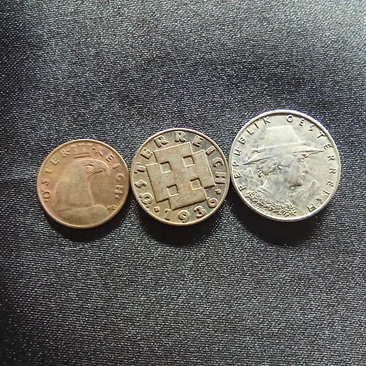 邮泉阁限时拍卖第十四场 各国硬币专场（拍卖结束后请付邮费，存留时间过长需全部邮寄） 奥地利30年代3枚