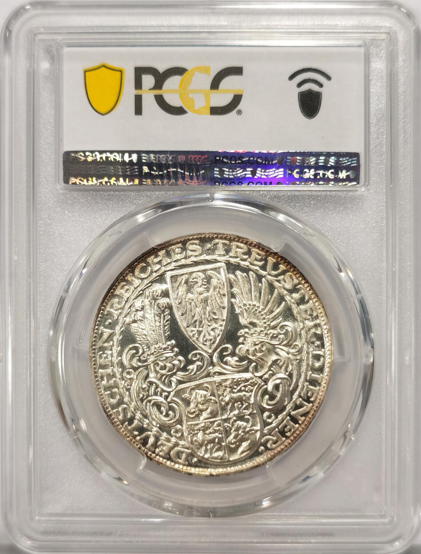 博洋堂“长夏未央”8月精品专场暨第089期（全场包邮） PCGS SP64(Sm Bayer)  德国魏玛1927年兴登堡80寿辰精制银章 少见的特别版，精制的更少，评级数量远少于普通版别