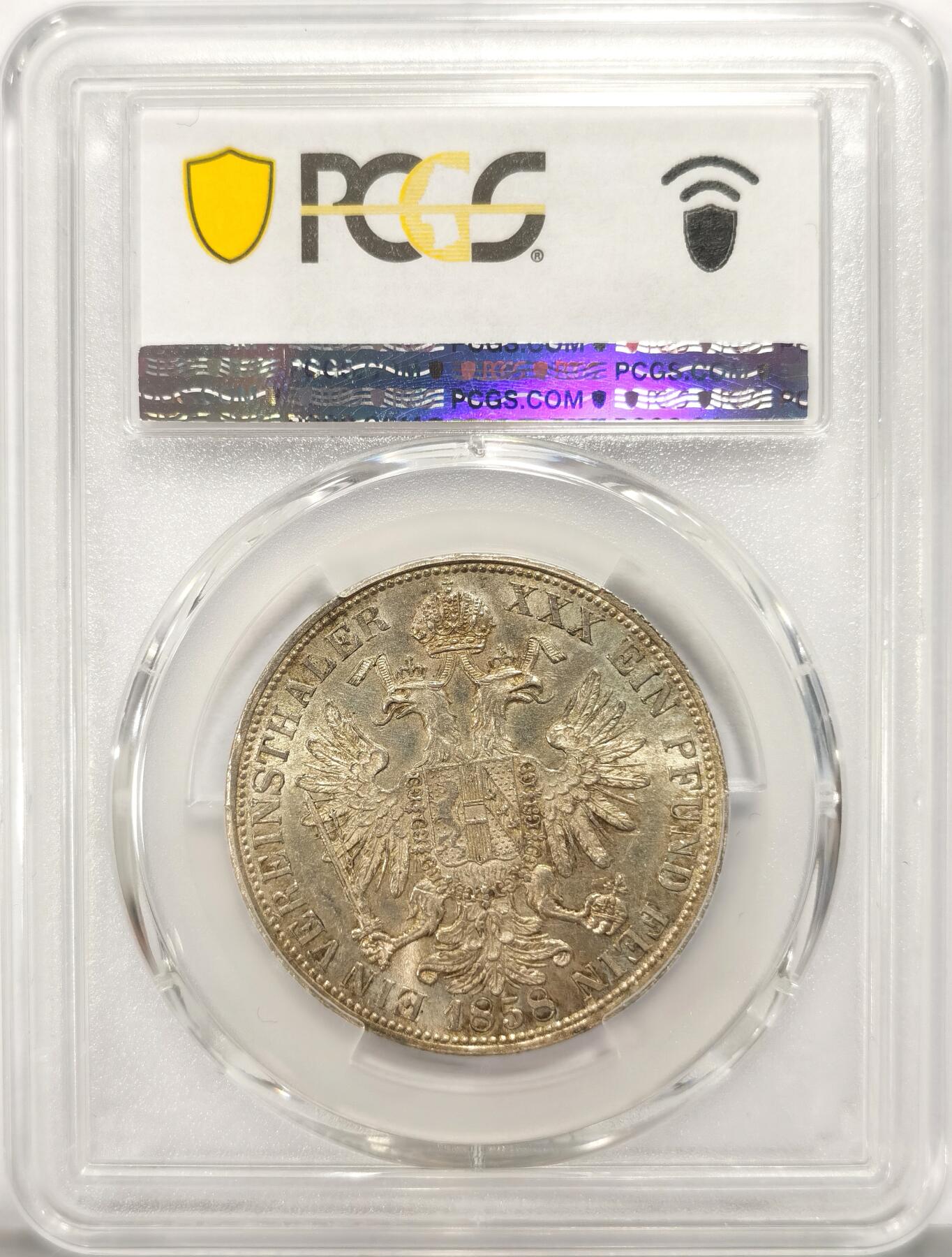 博洋堂“长夏未央”8月精品专场暨第089期（全场包邮） PCGS MS62 奥地利1858年约瑟夫一世流通泰勒 MS品相的不多