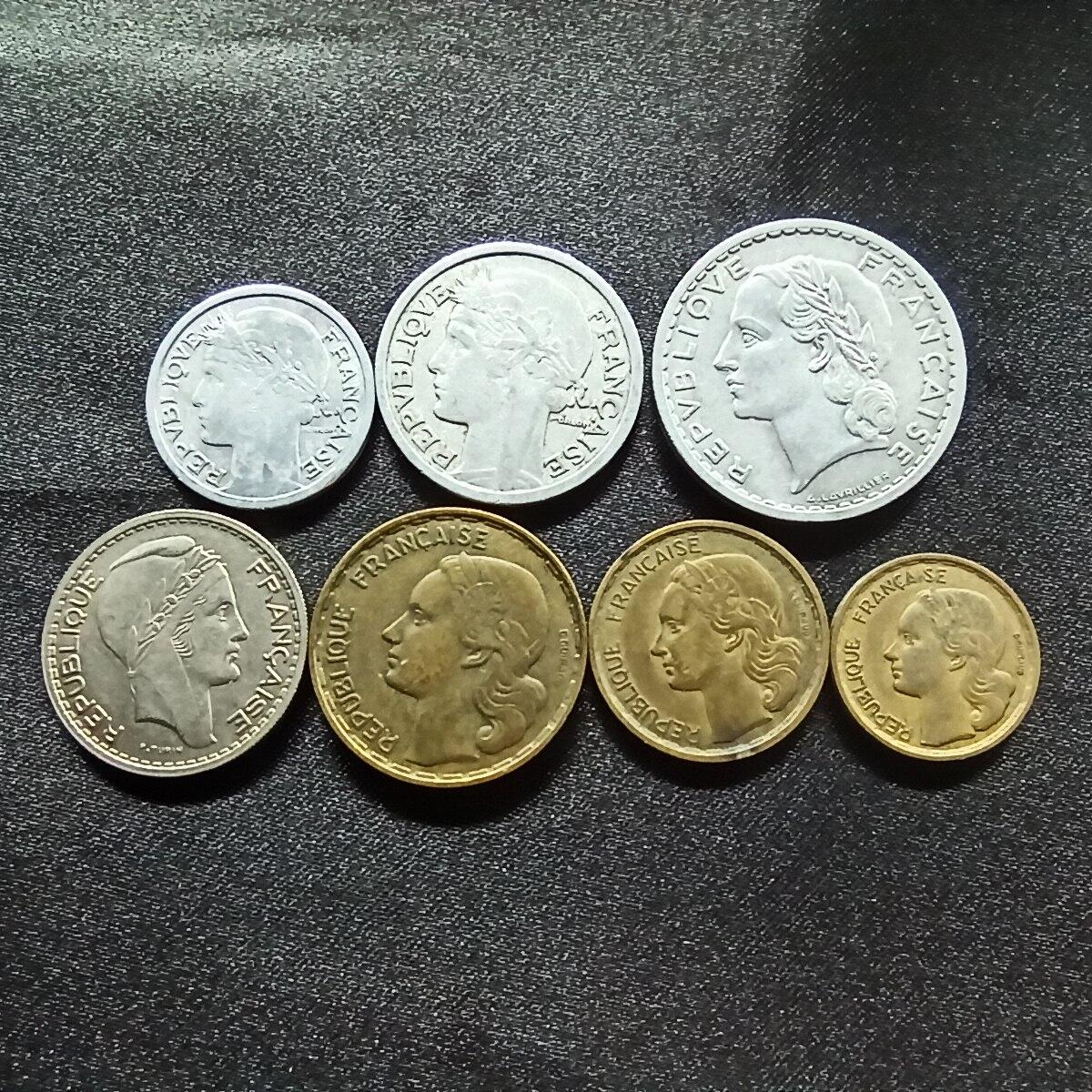 邮泉阁限时拍卖第十四场 各国硬币专场（拍卖结束后请付邮费，存留时间过长需全部邮寄） 法国7枚