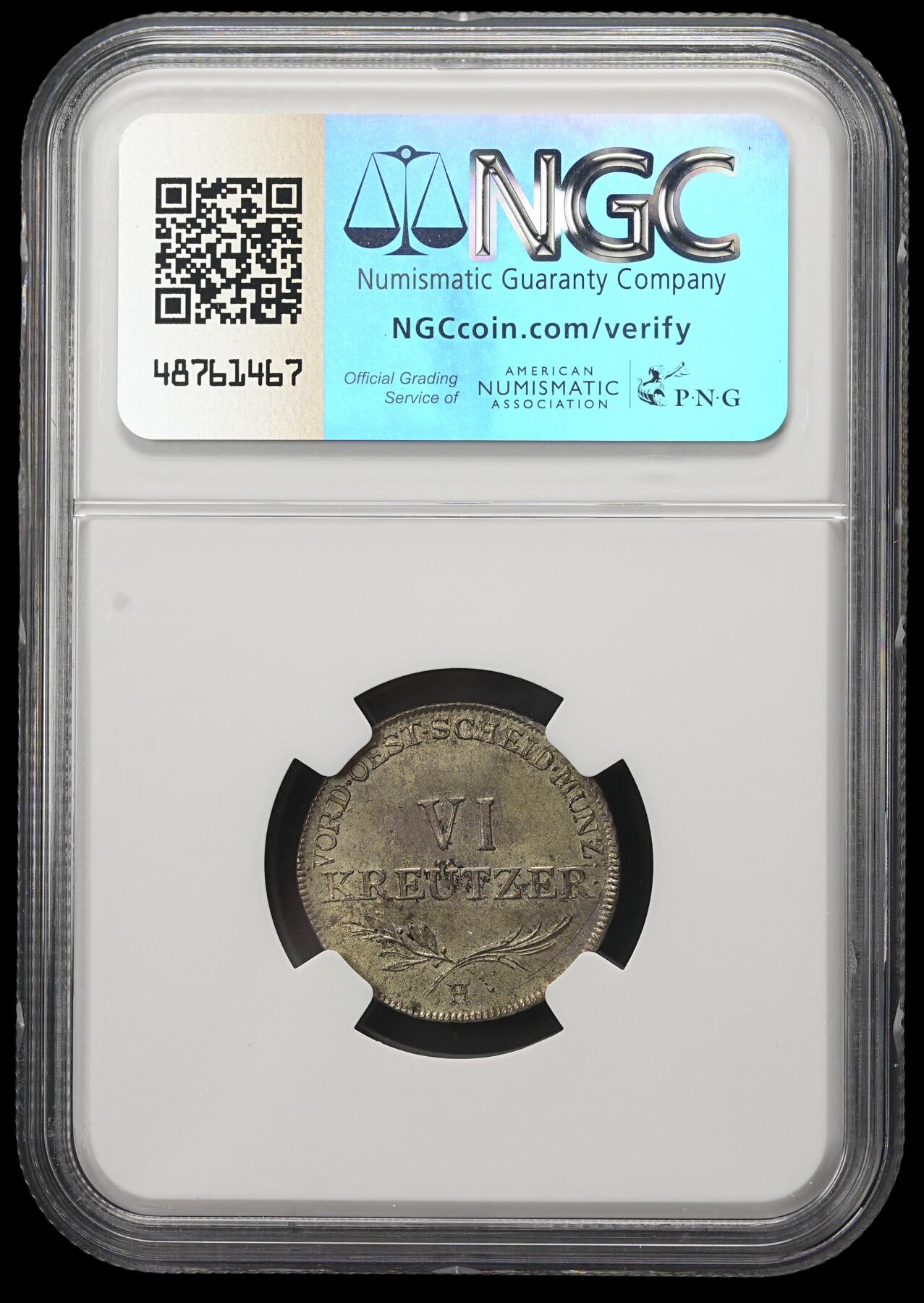 修遠堂世界钱币第三十八期 全场包邮 稀见品种 NGC MS64 1786年神圣罗马帝国-上奥地利-布尔高 6克鲁泽银币 NGC标签有误，非奥地利，实际上被归于德意志邦国钱币品类