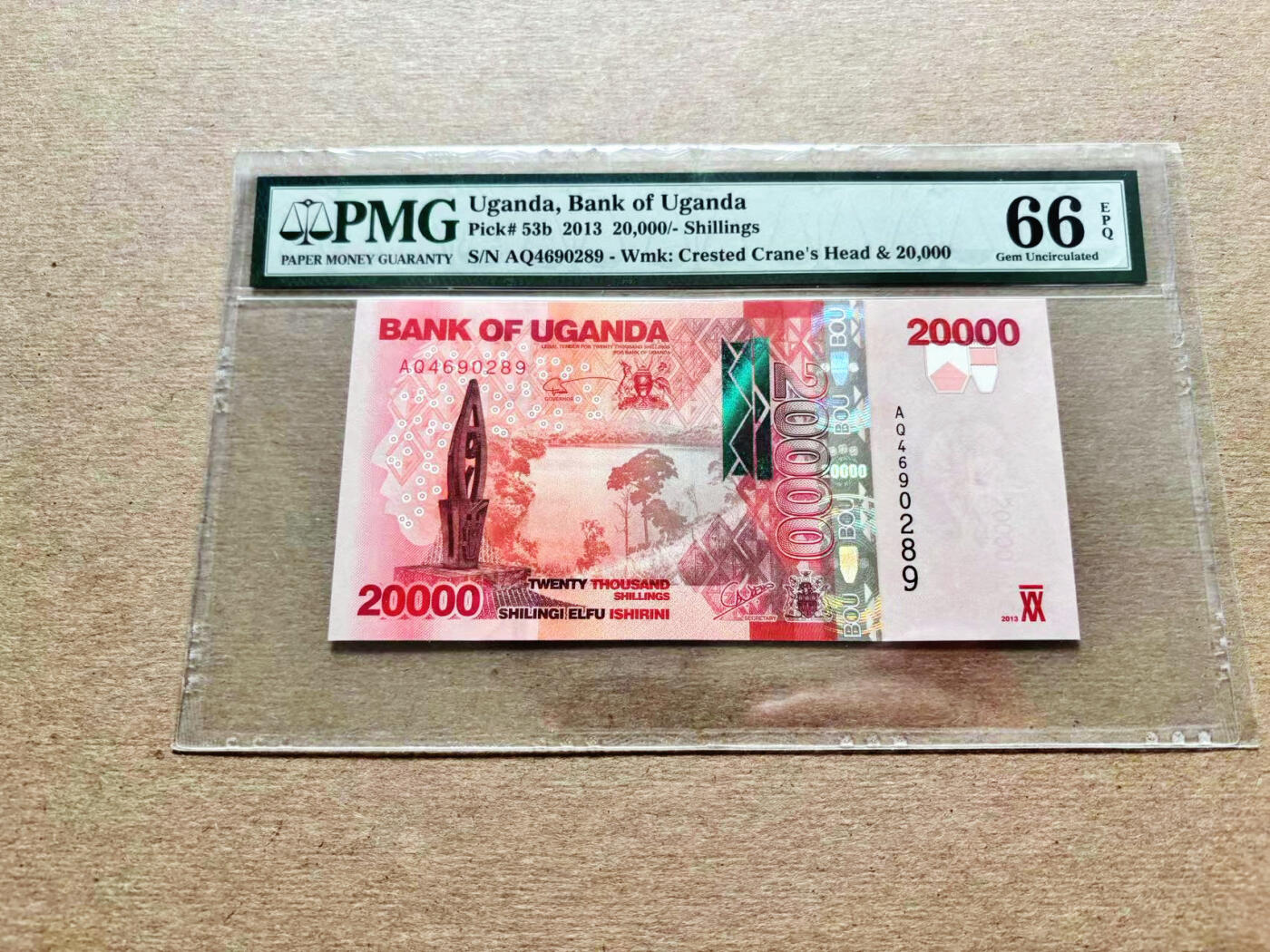 【Blue Auction】✨世界纸币精拍第536期【精】 乌干达 2013年20000先令  PMG66EPQ 