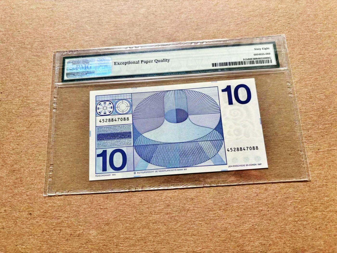 【Blue Auction】✨世界纸币精拍第536期【精】 【88尾】荷兰 1968年10盾 PMG68EPQ 超高分