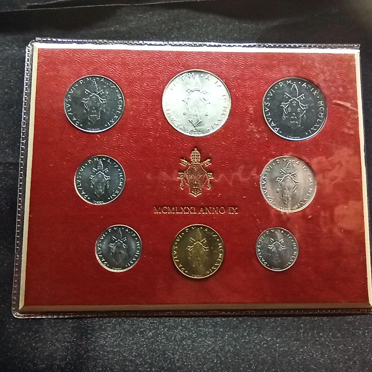 邮泉阁限时拍卖第十四场 各国硬币专场（拍卖结束后请付邮费，存留时间过长需全部邮寄） 梵蒂冈1971年8枚套装FDC