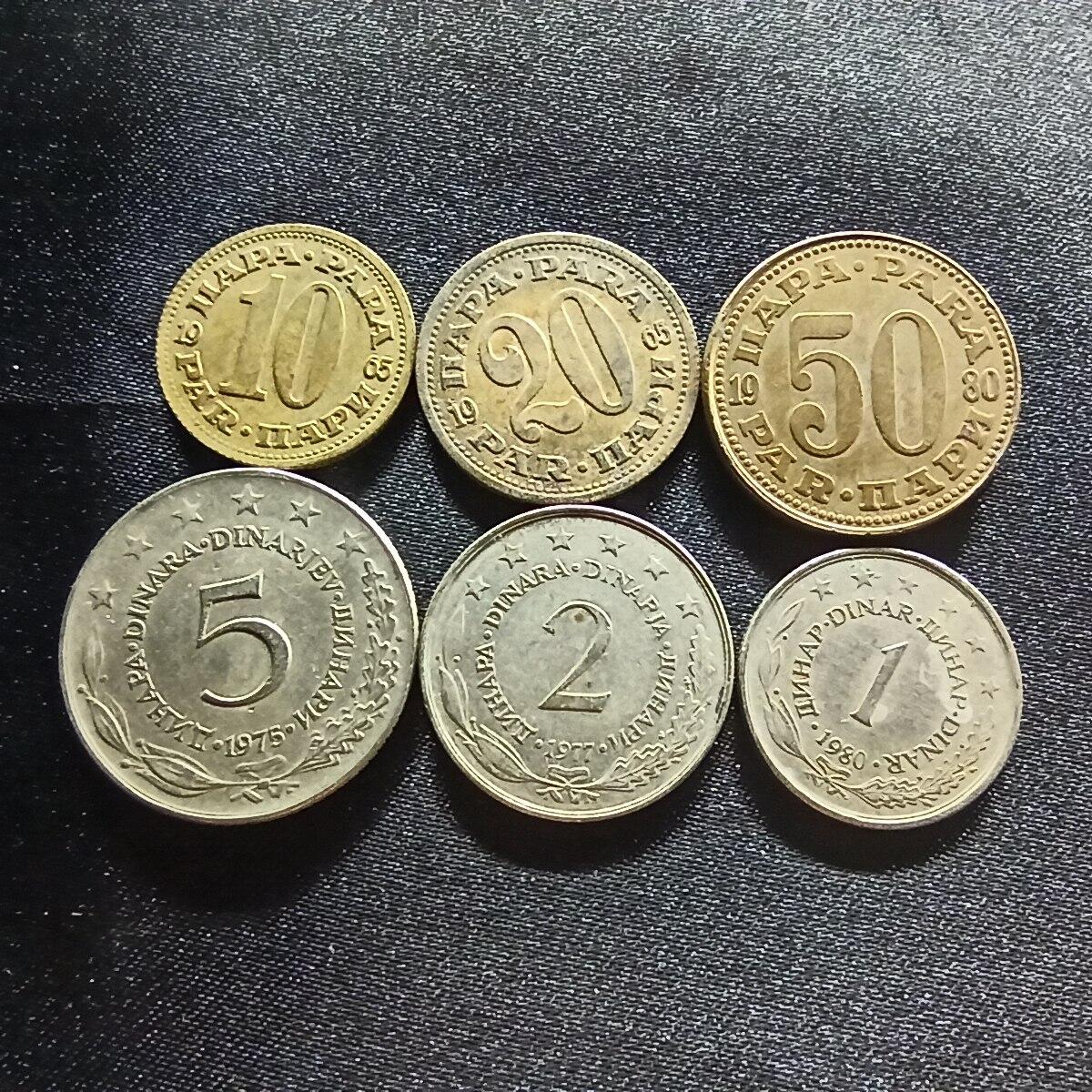 邮泉阁限时拍卖第十四场 各国硬币专场（拍卖结束后请付邮费，存留时间过长需全部邮寄） 南斯拉夫6枚