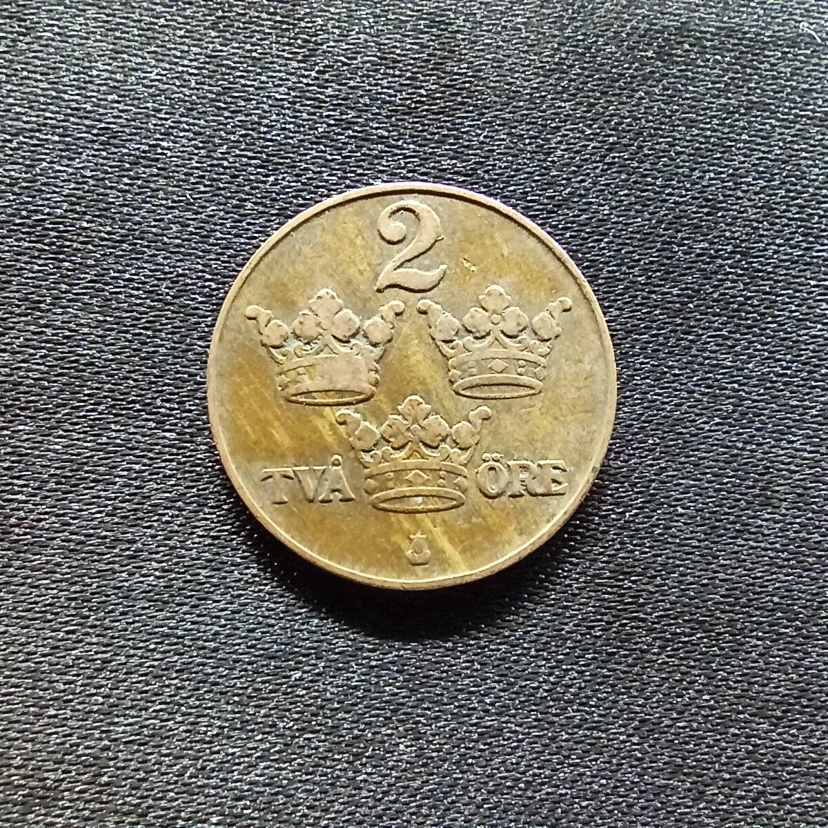 邮泉阁限时拍卖第十四场 各国硬币专场（拍卖结束后请付邮费，存留时间过长需全部邮寄） 瑞典1923年2欧尔