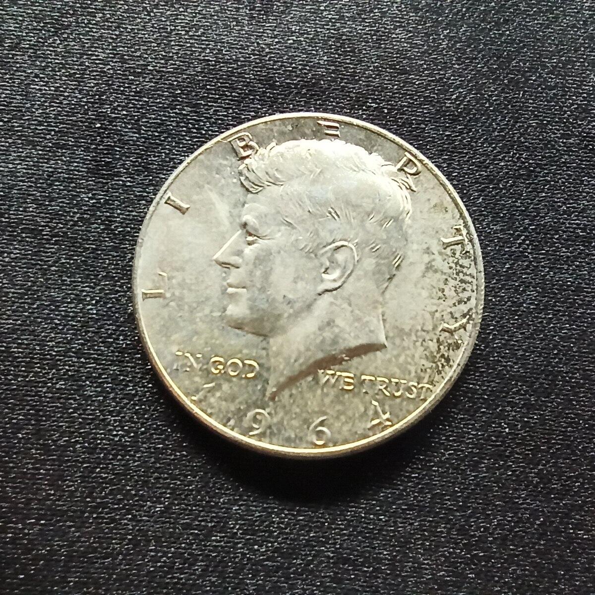 邮泉阁限时拍卖第十四场 各国硬币专场（拍卖结束后请付邮费，存留时间过长需全部邮寄） 美国1964年½美元0.900银币12.5克