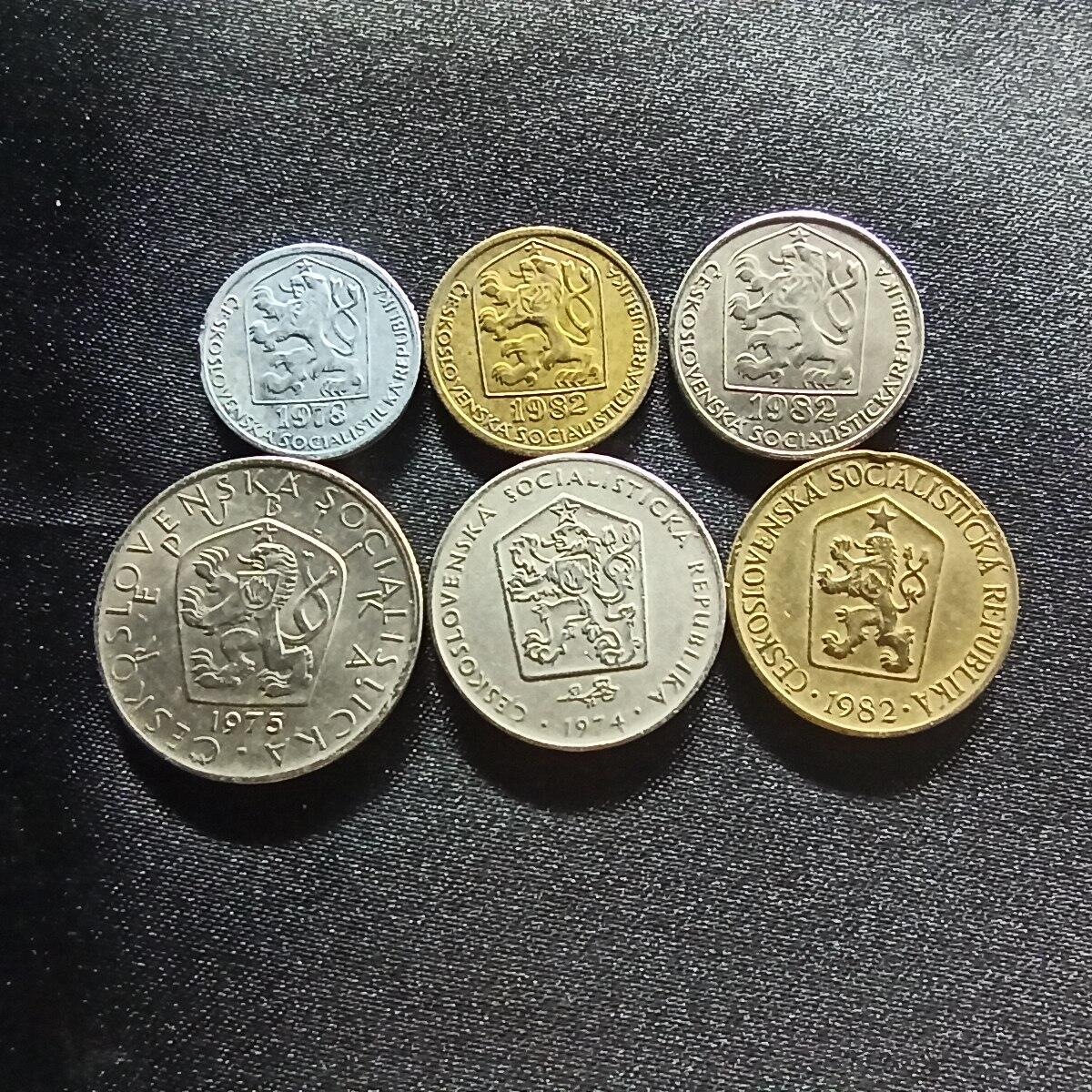 邮泉阁限时拍卖第十四场 各国硬币专场（拍卖结束后请付邮费，存留时间过长需全部邮寄） 捷克斯洛伐克6枚