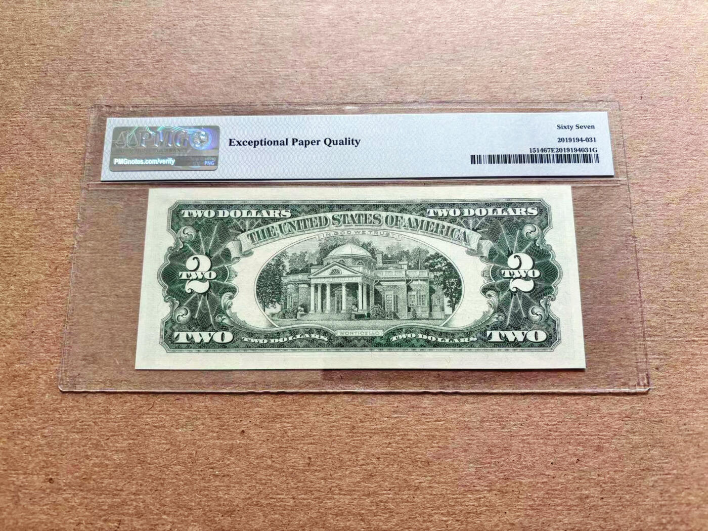 【Blue Auction】✨世界纸币精拍第536期【精】 【AA】美国 1963A  2美金  PMG67EPQ 高分