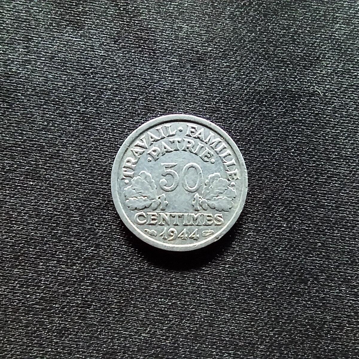 邮泉阁限时拍卖第十四场 各国硬币专场（拍卖结束后请付邮费，存留时间过长需全部邮寄） 二战法国1944年50分B版