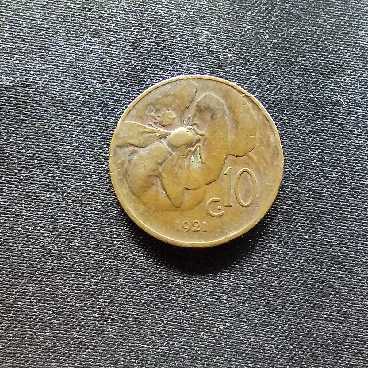 邮泉阁限时拍卖第十四场 各国硬币专场（拍卖结束后请付邮费，存留时间过长需全部邮寄） 意大利1921年10分