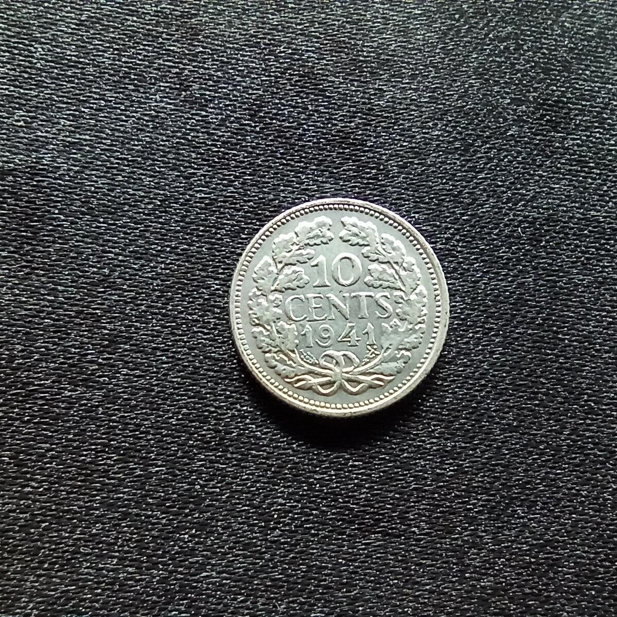 邮泉阁限时拍卖第十四场 各国硬币专场（拍卖结束后请付邮费，存留时间过长需全部邮寄） 荷兰1941年10分0.640银币1.4克