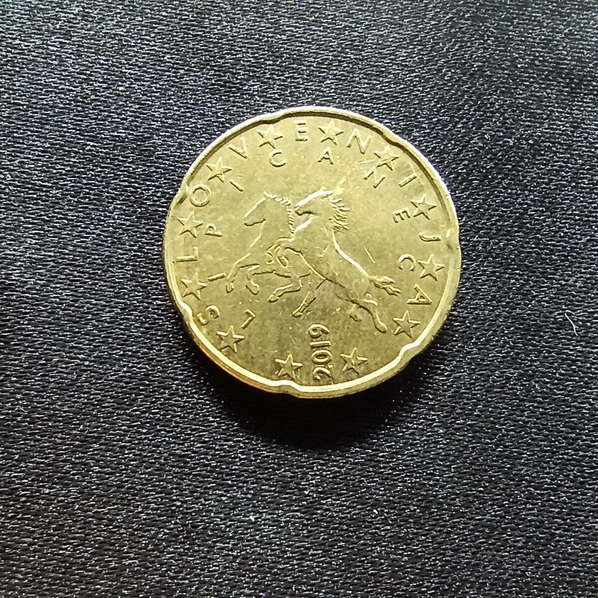 邮泉阁限时拍卖第十四场 各国硬币专场（拍卖结束后请付邮费，存留时间过长需全部邮寄） 斯洛文尼亚2019年20欧分