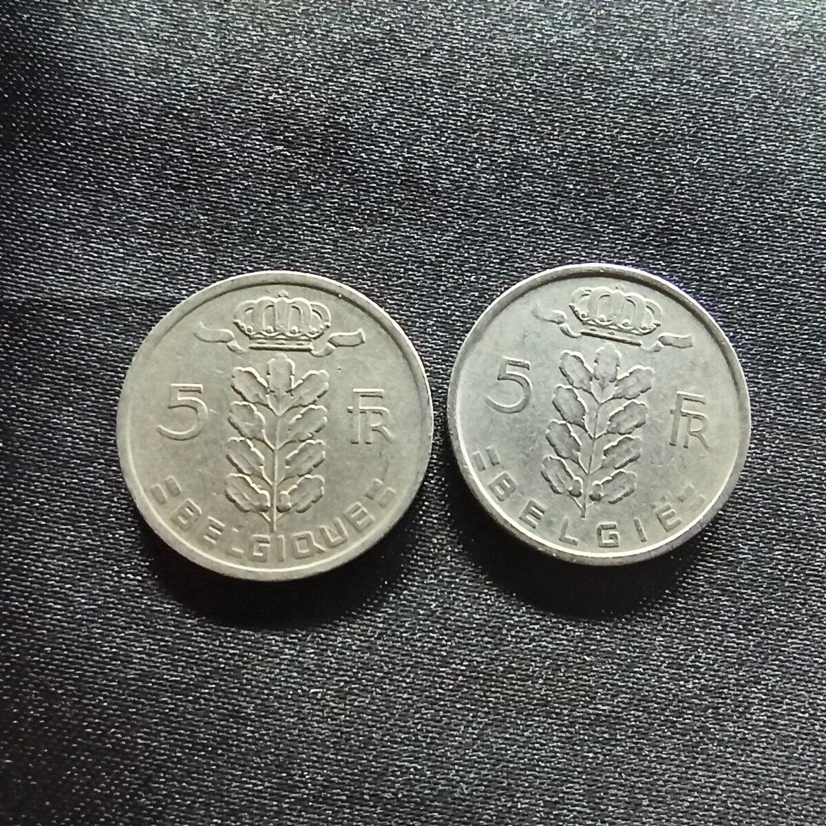 邮泉阁限时拍卖第十四场 各国硬币专场（拍卖结束后请付邮费，存留时间过长需全部邮寄） 比利时1949年5法郎2枚2种文学