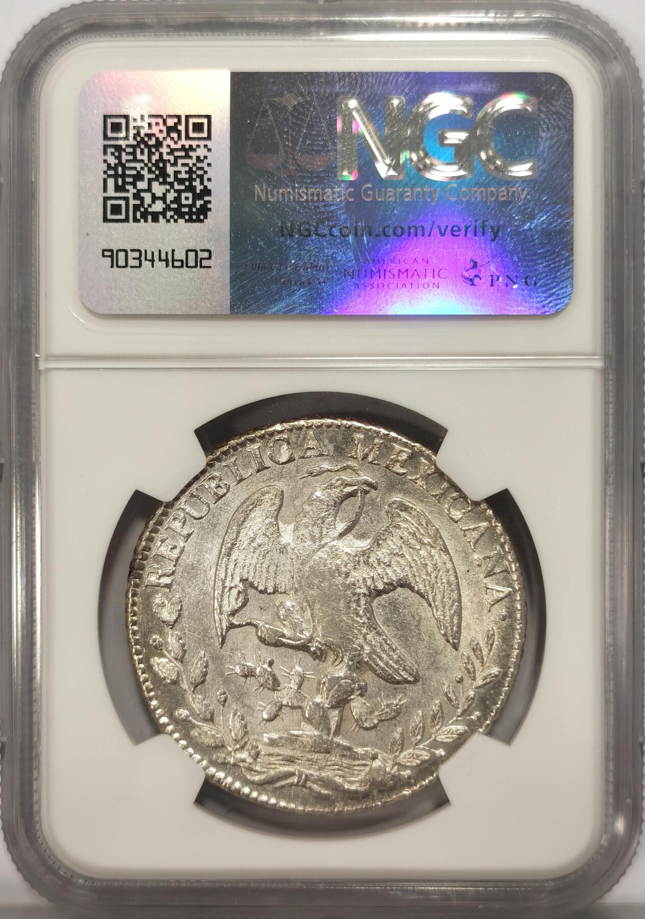 博洋堂“长夏未央”8月精品专场暨第089期（全场包邮） NGC MS62 墨西哥1842年PI JS花边鹰洋，1840年代Pi版鹰洋好品难寻，定级较高，NGC更高分仅3枚