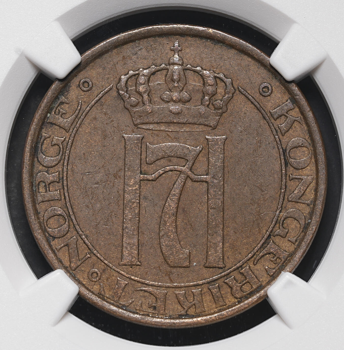 修遠堂世界钱币第三十八期 全场包邮 少见年份特年 NGC AU55BN 1933年挪威5欧尔铜币 仅30万枚
