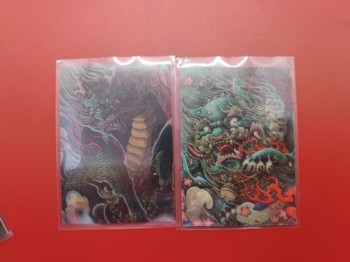 妖精的尾巴卡牌拍卖第二十六期(收拍品) 香山文创-麒麟，福狮镜面特卡2张
