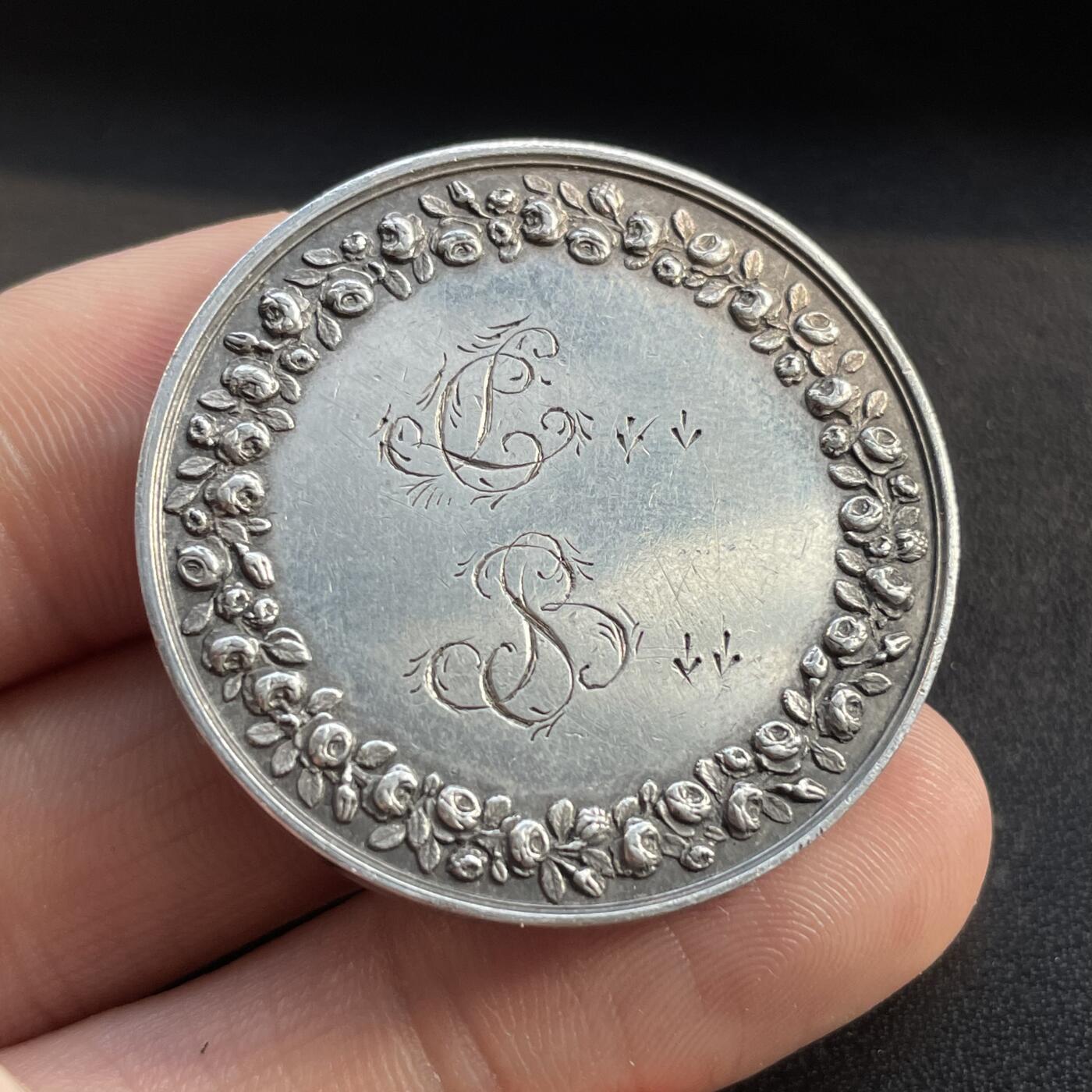 「木头集藏」章牌专场-第46期 法国婚礼银章  直径：36 mm，21.5g，边铭：油灯  （1832-1841年）
