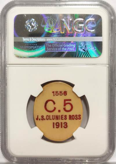 博洋堂世界钱币拍卖第150期（全场包邮） NGC AU58 基林科科斯1913年5分，少见高分