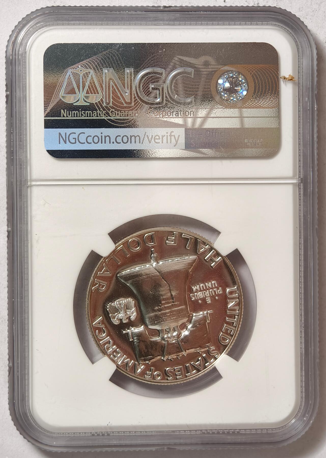 紫瑗钱币——第424期 美国 1962年 富兰克林 50美分 半美元 12.5克 0.9银 NGC PF67