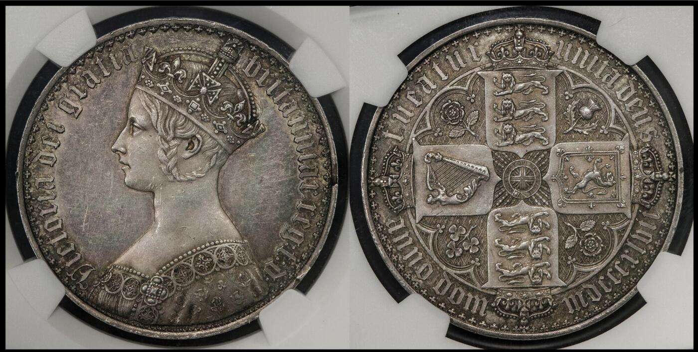 博洋堂“长夏未央”8月精品专场暨第089期（全场包邮） NGC PF60 英国1847年维多利亚哥特体克朗 大名誉品 整体状态非常不错