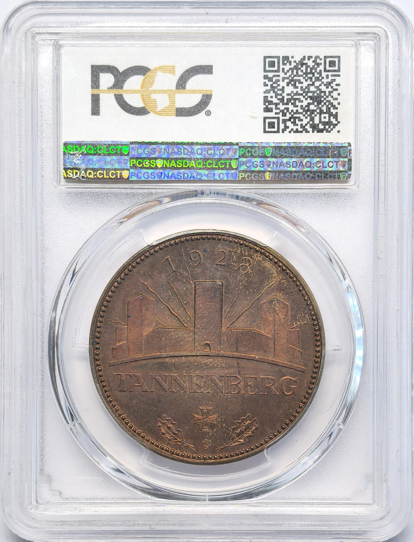 凡希社世界钱币微拍第二百八十三期 1928德国坦能堡大捷纪念铜章PCGS-MS64