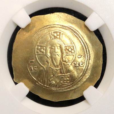 拜占庭帝国皇帝迈克尔七世碟形金币凝绿轩欧洲古币西方古典钱币67-24 - 拜占庭帝国皇帝迈克尔七世碟形金币凝绿轩欧洲古币西方古典钱币67-24