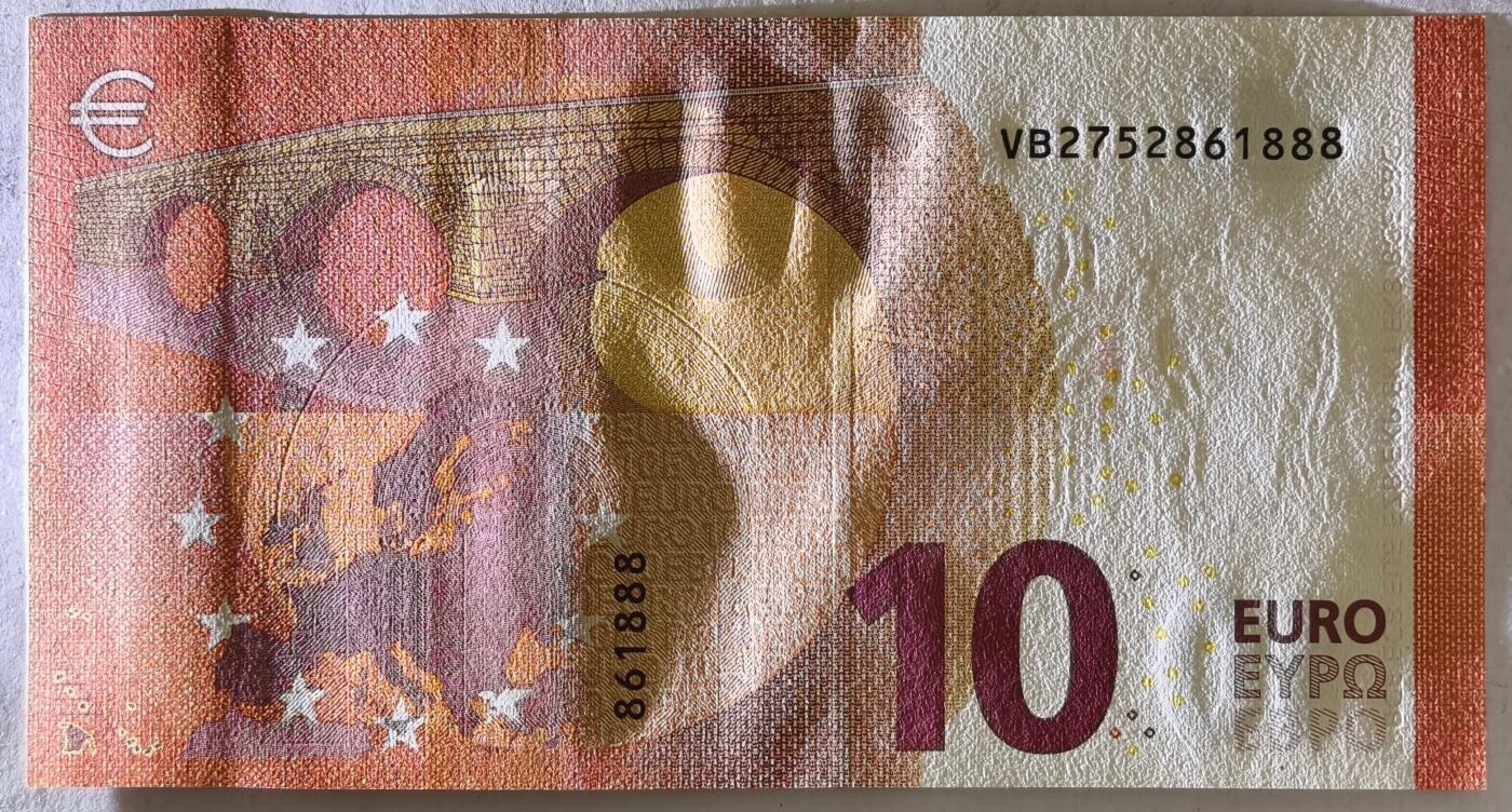 紫瑗钱币——第421期——纸币场 【豹子号8】欧元 西班牙 2014年 圣天使桥 10欧元 UNC