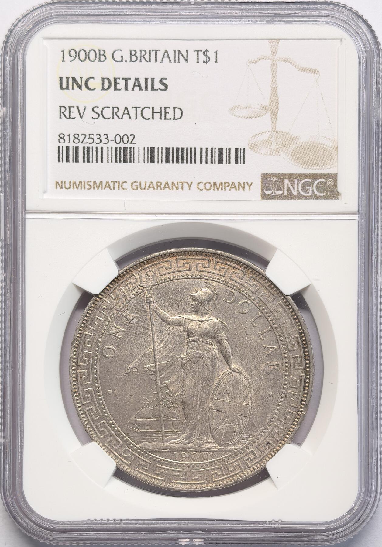 凡希社世界钱币微拍第二百八十三期 1900B站洋港光壹元NGC-UNCD